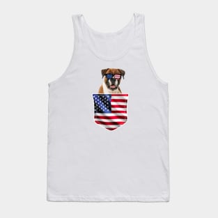 Boxer In Pocket American Flag 4th Of July Tank Top